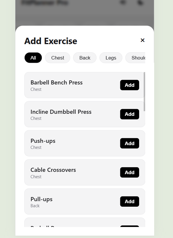 Workout Planner
