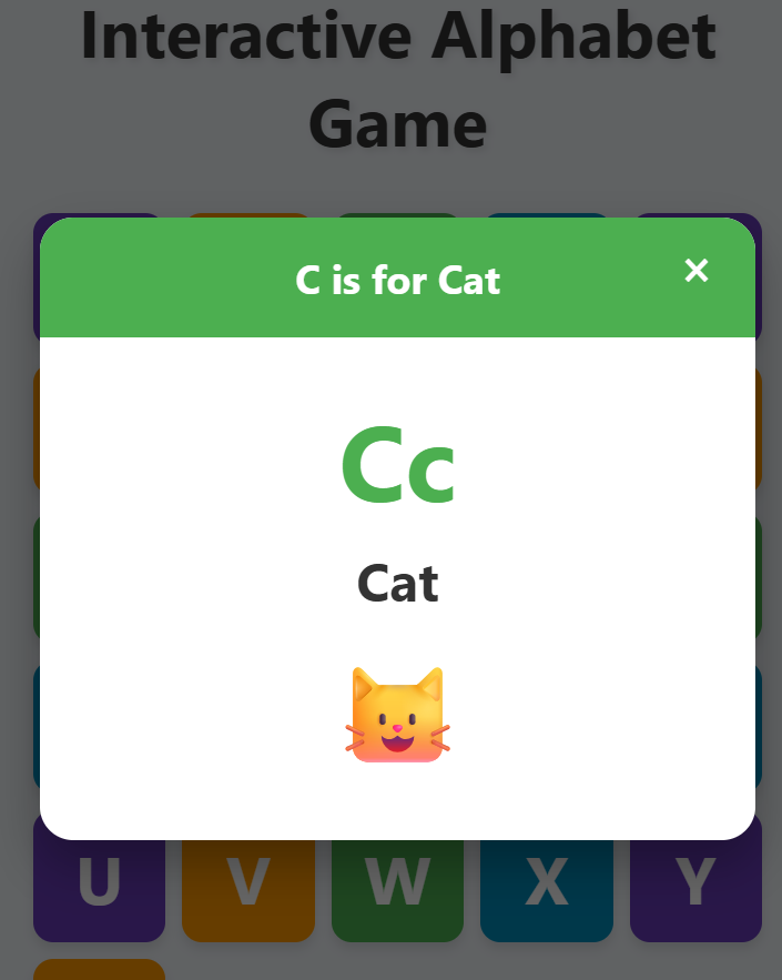 Interactive Alphabet Game