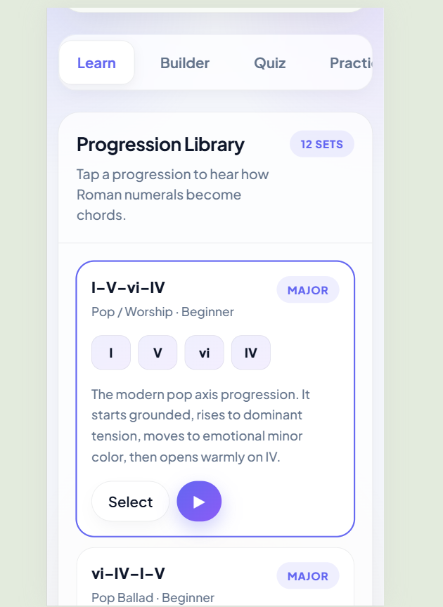 Chord Progression Trainer